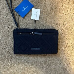 Vera Bradley Black Quilted Wristlet